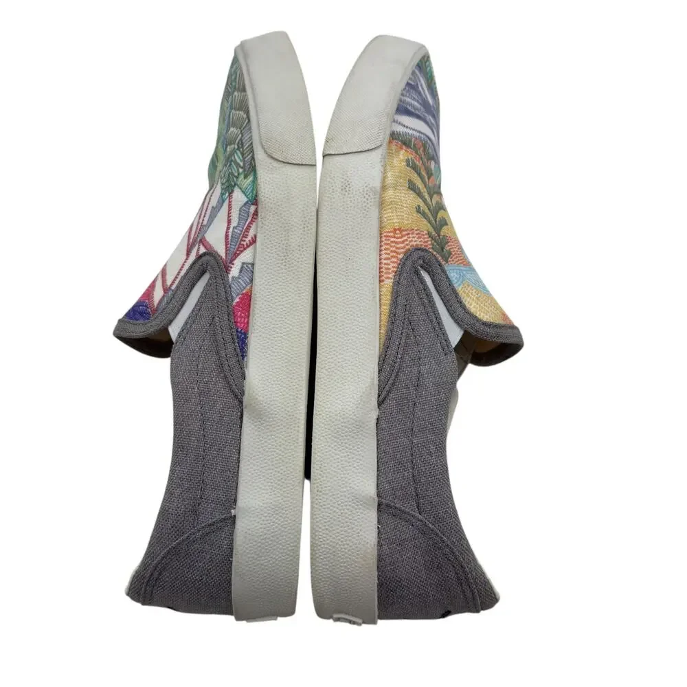 Inkkas Trek Art To Wear Colorful Artsy Unique Slip On Shoes Unisex W 10/ M 8